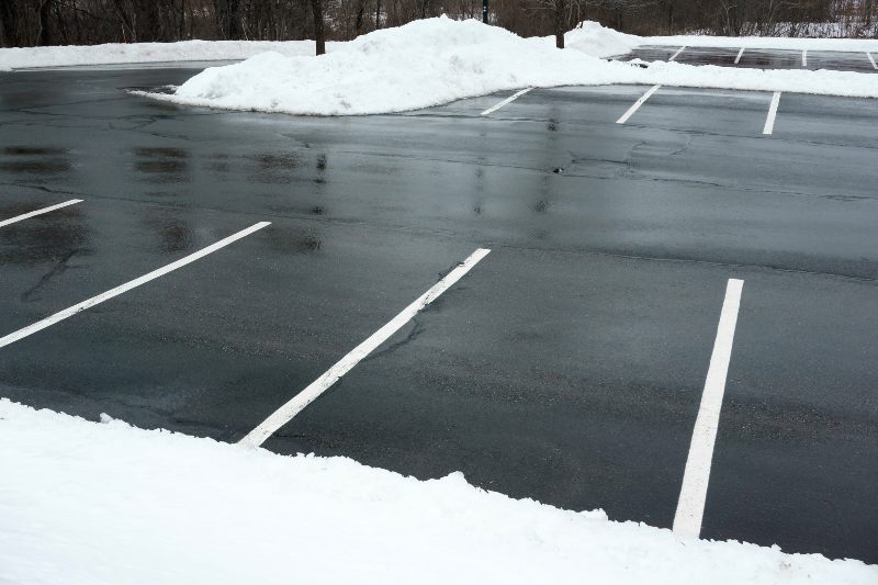 Cleared Parking Lot after ice removal